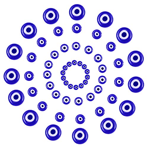 NBEADS 90 Stück Böses Auge Perlen, Lampwork Perlen Flache Runde Abstandshalter Perlen Blaues Auge Perlen Für Armbänder DIY-Schmuck Machen NBEADS 90 Stück Böses Auge Perlen, Lampwork Perlen Flache Runde Abstandshalter Perlen Blaues Auge Perlen Für Armbänder DIY-Schmuck Machen von nbeads