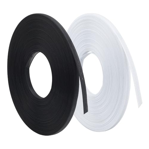 NBEADS 90 Yard 2 Bündel Polyester-Stäbchen, Pferdehaar-Zopfkrinoline Zum Nähen von Hochzeitskleidstoff DIY-Nähzubehör, Schwarz Und Weiß, 9.5mm NBEADS 90 Yard 2 Bündel Polyester-Stäbchen, Pferdehaar-Zopfkrinoline Zum Nähen von Hochzeitskleidstoff DIY-Nähzubehör, Schwarz Und Weiß, 9.5mm von nbeads