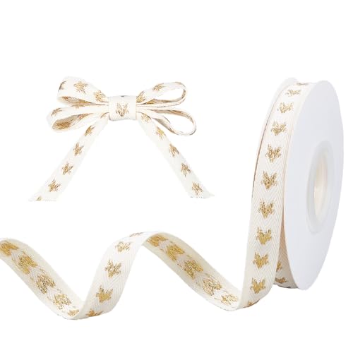 NBEADS 9m Stickerei Jacquard Trim, 15mm Breites Vintage-Band Trim mit Metallischen Sternen Baumwoll Fischgrätband für Geschenkverpackungen Kleidung Nähen Dekoration Zubehör NBEADS 9m Stickerei Jacquard Trim, 15mm Breites Vintage-Band Trim mit Metallischen Sternen Baumwoll Fischgrätband für Geschenkverpackungen Kleidung Nähen Dekoration Zubehör von nbeads