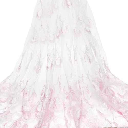 NBEADS Bestickter Blumenstoff, 164,1 cm, Polyester, Netzstoff, bestickt, Spitzenbesatz, Stickerei, Tüllstoff, Kleidungszubehör für Kleid, Tisch, Basteln, Vorhang, Zuhause, Vintage-Dekoration, Neblige NBEADS Bestickter Blumenstoff, 164,1 cm, Polyester, Netzstoff, bestickt, Spitzenbesatz, Stickerei, Tüllstoff, Kleidungszubehör für Kleid, Tisch, Basteln, Vorhang, Zuhause, Vintage-Dekoration, Neblige von nbeads