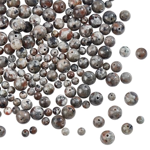 NBEADS Ca 190 Stück 3 Größen Natürliche Flammenstein-Perlen, Natürliche Edelsteinperlen Kristallsteinperlen Glatte Runde Kugelperlen Lose Abstandsperlen Für DIY-Schmuckherstellung NBEADS Ca 190 Stück 3 Größen Natürliche Flammenstein-Perlen, Natürliche Edelsteinperlen Kristallsteinperlen Glatte Runde Kugelperlen Lose Abstandsperlen Für DIY-Schmuckherstellung von nbeads