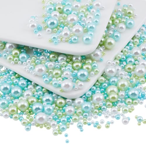 NBEADS Etwa 2050 Stück Crafts Perlen ohne Loch, Keine Löcher Assortierte Perlen Runde No Hole Perlen Gemischte Größen Lose Perle für Nail Craft Scrapbook DIY Dekoration, Zyan NBEADS Etwa 2050 Stück Crafts Perlen ohne Loch, Keine Löcher Assortierte Perlen Runde No Hole Perlen Gemischte Größen Lose Perle für Nail Craft Scrapbook DIY Dekoration, Zyan von nbeads