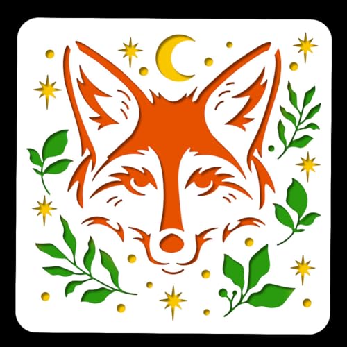 NBEADS Fuchs Malerei Schablone, 30x30cm Wiederverwendbare Bastelschablonen Aushöhlung Zeichnung Malerei Vorlage zum Malen auf Holz Stoff Papier Wände Leinwand Möbel NBEADS Fuchs Malerei Schablone, 30x30cm Wiederverwendbare Bastelschablonen Aushöhlung Zeichnung Malerei Vorlage zum Malen auf Holz Stoff Papier Wände Leinwand Möbel von nbeads