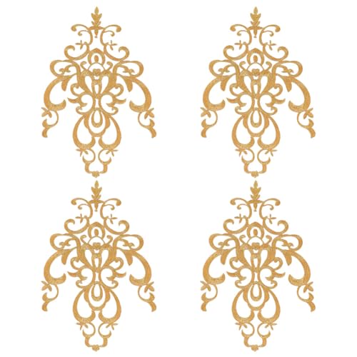 NBEADS Goldene Blumen-Stickerei-Aufnäher, goldene Blumen-Stickerei-Flicken zum Aufbügeln/Aufnähen für Hochzeitskleid, Dekoration, Reparatur, Kleidung, Rucksäcke, Jeans, Mützen, 26,5 x 15,7 cm, 4 Stück NBEADS Goldene Blumen-Stickerei-Aufnäher, goldene Blumen-Stickerei-Flicken zum Aufbügeln/Aufnähen für Hochzeitskleid, Dekoration, Reparatur, Kleidung, Rucksäcke, Jeans, Mützen, 26,5 x 15,7 cm, 4 Stück von nbeads