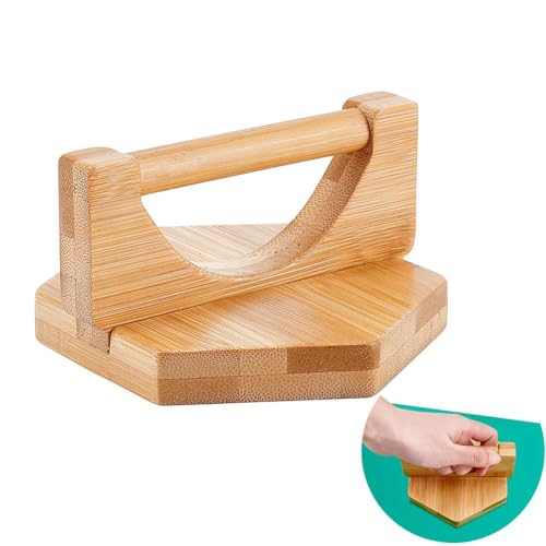 NBEADS Holz Baren für Printmaking, Sechseck Blockdruck Baren Handgehaltene Baren für die Druckgrafik Handdruckwerkzeuge mit Handgriff für Blockdruck Linolschnitt Craft Scrapbook von nbeads