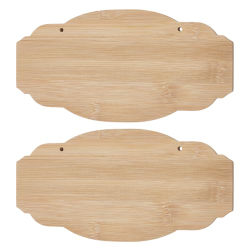 NBEADS Holzschild, blanko, unlackiert, Holz-Türhänger mit Loch für Geschäft, Zuhause, Basteln, Urlaubsdekoration, oval, 12 x 24 cm, 2 Stück NBEADS Holzschild, blanko, unlackiert, Holz-Türhänger mit Loch für Geschäft, Zuhause, Basteln, Urlaubsdekoration, oval, 12 x 24 cm, 2 Stück von nbeads