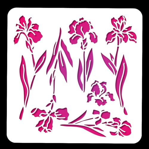 NBEADS Iris-Malschablone, 30x30 cm Wiederverwendbare Bastelschablonen Ausgehöhlte Zeichnung Malvorlage Zum Malen Auf Holz Stoff Papier Wänden Leinwand Möbeln NBEADS Iris-Malschablone, 30x30 cm Wiederverwendbare Bastelschablonen Ausgehöhlte Zeichnung Malvorlage Zum Malen Auf Holz Stoff Papier Wänden Leinwand Möbeln von nbeads