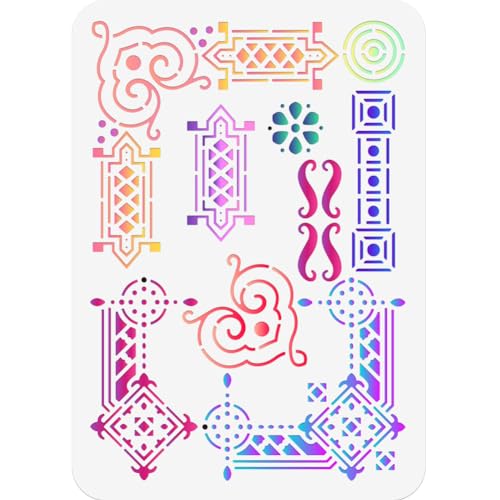 NBEADS Islamische Grenzmalerei-Schablone, 29.7x21cm Wiederverwendbare DIY-Kunst- Und Bastelschablonen Ausgehöhlte Zeichnung Malvorlage Zum Malen Auf Holz Stoff Papier Wänden Leinwand Möbeln NBEADS Islamische Grenzmalerei-Schablone, 29.7x21cm Wiederverwendbare DIY-Kunst- Und Bastelschablonen Ausgehöhlte Zeichnung Malvorlage Zum Malen Auf Holz Stoff Papier Wänden Leinwand Möbeln von nbeads