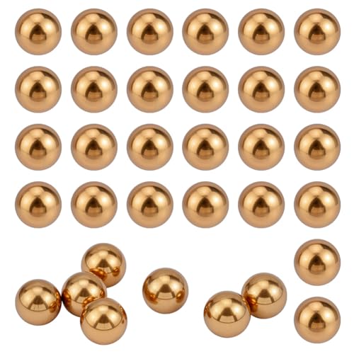NBEADS Kugellager aus massivem Messing, 12 mm, industrielle Messing-Kugeln für Maschinen, Automobil, Handwerk, Heimwerker, 50 Stück von nbeads