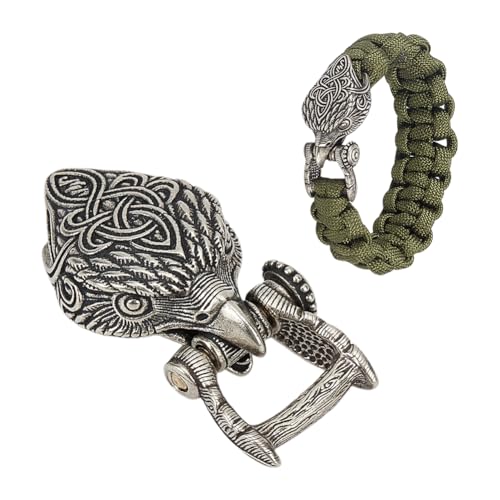 NBEADS Messing Europäische Schnallen, Adlerkopf Armband Schnallen Antike Silber Armband Schnalle EDC Geflochtenes Seil Schnallen machen für EDC geflochtene Seil Schnalle Schlüsselanhänger NBEADS Messing Europäische Schnallen, Adlerkopf Armband Schnallen Antike Silber Armband Schnalle EDC Geflochtenes Seil Schnallen machen für EDC geflochtene Seil Schnalle Schlüsselanhänger von nbeads