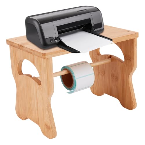 NBEADS Thermo-Etikettenhalter, 24x16x17cm Etikettenhalter für Rollen- und Leporello-Etiketten Etikettenaufwickler für Desktop-Etikettendrucker von nbeads