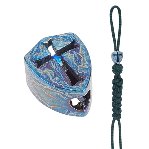 NBEADS Titanium Lanyard Perlen, Schild mit Kreuz Legierung Europäische Perlen Großes Loch Perlen Lose Abstandshalter Perlen für EDC-Anhänger Armband Zipper Pull Schmuck Machen NBEADS Titanium Lanyard Perlen, Schild mit Kreuz Legierung Europäische Perlen Großes Loch Perlen Lose Abstandshalter Perlen für EDC-Anhänger Armband Zipper Pull Schmuck Machen von nbeads