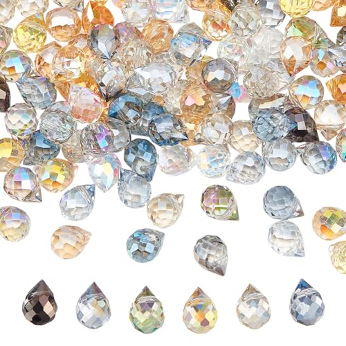 NBEADS Über 120 Stk. 12 Farben Teardrop Kristall Glasperlen, 10x8mm Vertikale Bohrung Glasperlen Teardrop Facettierte Perlen für Armbänder Halskette Ohrring DIY Schmuck Machen, Loch: 1mm NBEADS Über 120 Stk. 12 Farben Teardrop Kristall Glasperlen, 10x8mm Vertikale Bohrung Glasperlen Teardrop Facettierte Perlen für Armbänder Halskette Ohrring DIY Schmuck Machen, Loch: 1mm von nbeads
