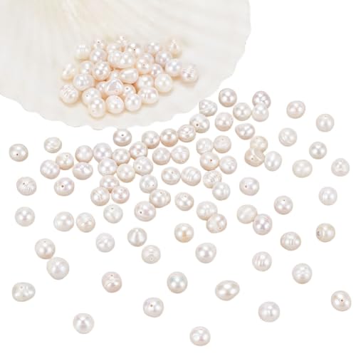 NBEADS ca. 96 Stück Natürliche Süßwasserperlen, 5x6mm Muschel Süßwasser-Zuchtperlen Perlen Ovale reisförmige Perlenperlen für Halskette Armband Ohrringe Schmuckherstellung, Loch: 0.5mm NBEADS ca. 96 Stück Natürliche Süßwasserperlen, 5x6mm Muschel Süßwasser-Zuchtperlen Perlen Ovale reisförmige Perlenperlen für Halskette Armband Ohrringe Schmuckherstellung, Loch: 0.5mm von nbeads