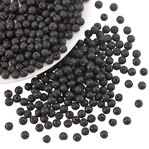 NBEADS 1 Box Ca. 400 Stück 6mm Natürliche Lava Perlen Stränge, Black Rock Edelstein Runde Lose Perlen Stein Heilkraft Für Schmuck Armband Halskette Machen NBEADS 1 Box Ca. 400 Stück 6mm Natürliche Lava Perlen Stränge, Black Rock Edelstein Runde Lose Perlen Stein Heilkraft Für Schmuck Armband Halskette Machen von nbeads