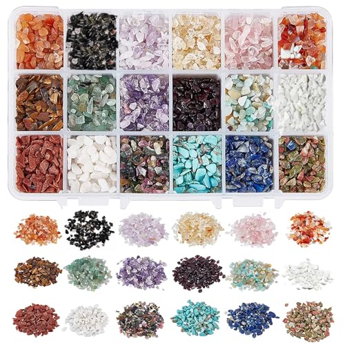 nbeads 1 Box Edelstein Chip Perlen, Kein Loch Sortiertes Natürliches Material Zerkleinerte Unregelmäßige Natürliche Chipsteine Für Die Schmuckherstellung DIY Craft, Mischfarben nbeads 1 Box Edelstein Chip Perlen, Kein Loch Sortiertes Natürliches Material Zerkleinerte Unregelmäßige Natürliche Chipsteine Für Die Schmuckherstellung DIY Craft, Mischfarben von nbeads