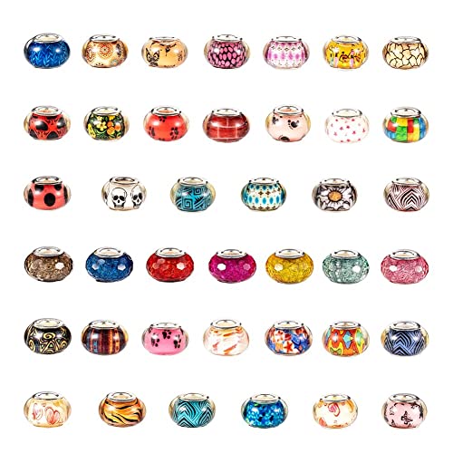 NBEADS 100 Stk. 14mm Acryl Europäische Perlen, große Lochperlen Rondelle Spacer Perlen gemischt sortiert farbig für Charms Armband, Loch: 5mm NBEADS 100 Stk. 14mm Acryl Europäische Perlen, große Lochperlen Rondelle Spacer Perlen gemischt sortiert farbig für Charms Armband, Loch: 5mm von nbeads