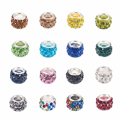 nbeads 100 Stück Polymer Clay Strass Europäische Perlen, 5 mm Großes Loch Polymer Ton Rondelle Perlen Spacer Perlen Charms Für DIY Armband Schmuckherstellung, gemischte Farbe nbeads 100 Stück Polymer Clay Strass Europäische Perlen, 5 mm Großes Loch Polymer Ton Rondelle Perlen Spacer Perlen Charms Für DIY Armband Schmuckherstellung, gemischte Farbe von nbeads