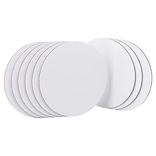 nbeads 12 STK. Runde Leinwand Paneele, Bemalen Canvas Panels Leere Leinwand Zeichenbretter Für Studenten DIY Basteln Öl Acrylmalerei Künstler Hobby Maler Und Anfänger, 15 cm Durchmesser von nbeads