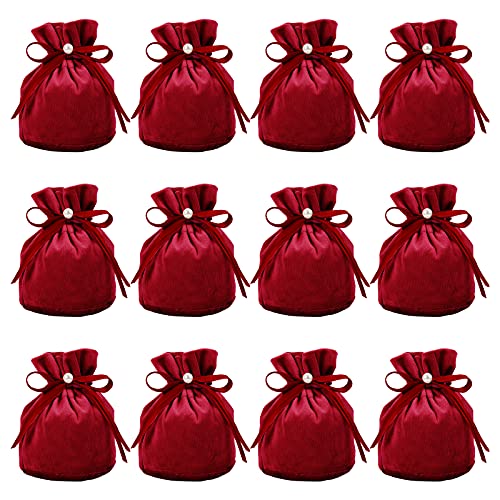 nbeads 12 Stück Samtbeutel, Samt Kordelzugbeutel Schmuckbeutel Kunststoff imitat Perlen Geschenktüten Für Weihnachten Hochzeit Geburtstag Party Favors, Dunkelrot, 13.2x14 cm nbeads 12 Stück Samtbeutel, Samt Kordelzugbeutel Schmuckbeutel Kunststoff imitat Perlen Geschenktüten Für Weihnachten Hochzeit Geburtstag Party Favors, Dunkelrot, 13.2x14 cm von nbeads