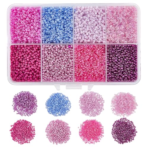nbeads 120g 8 Arten Glas Rocailles, Opake Glas Rocailles Runde Pony Perlen Mini Spacer Lose Perlen Für DIY Handwerk Armband Halskette Schmuckherstellung nbeads 120g 8 Arten Glas Rocailles, Opake Glas Rocailles Runde Pony Perlen Mini Spacer Lose Perlen Für DIY Handwerk Armband Halskette Schmuckherstellung von nbeads