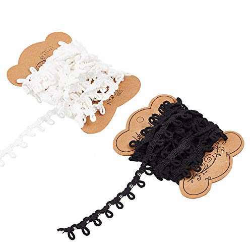 nbeads 2 Rolls 3m/Roll Elastic Cord Mit Knopfloch, 15 mm Breites Weiße Schwarze Knopflochband Braid Trim Nähbesatz Elastisches Button Loop Stretchband Gummiband Für DIY Näharbeiten Hochzeitskleid nbeads 2 Rolls 3m/Roll Elastic Cord Mit Knopfloch, 15 mm Breites Weiße Schwarze Knopflochband Braid Trim Nähbesatz Elastisches Button Loop Stretchband Gummiband Für DIY Näharbeiten Hochzeitskleid von nbeads