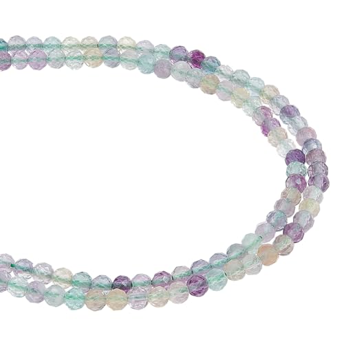 NBEADS 2 Strang Ca. 264 Stück Natürliche Bunte Fluoritperlen, 3mm Facettierte Runde Steinperlen Lose Edelsteinperlen Abstandshalter Für DIY-Handwerk Halskette Armband Schmuckherstellung NBEADS 2 Strang Ca. 264 Stück Natürliche Bunte Fluoritperlen, 3mm Facettierte Runde Steinperlen Lose Edelsteinperlen Abstandshalter Für DIY-Handwerk Halskette Armband Schmuckherstellung von nbeads