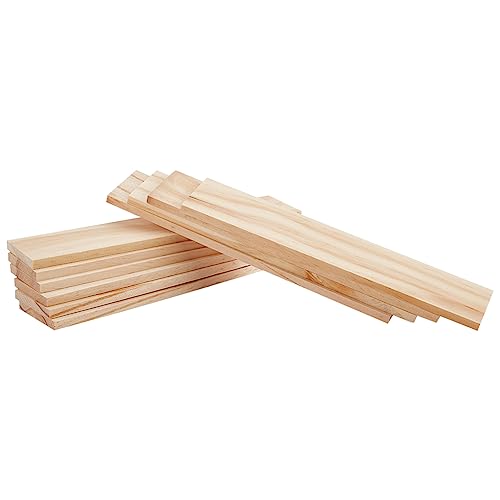 nbeads 20 Stück Unfertige Holzstücke, 20×4cm Rechteck Leere Holzplatten Leere Kiefer Holzplatten Handwerk Holzbrett Für DIY-Karten Kunst Handwerk Projekt von nbeads