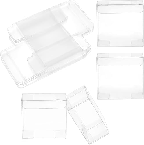 NBEADS 20 Stück transparente Geschenkboxen, 7x6,6x3,7 cm, transparente Pralinenschachtel, rechteckige PVC-Bevorzugungsschachteln für Süßigkeiten Weihnachten Hochzeit Party Ornamente Geschenke von nbeads