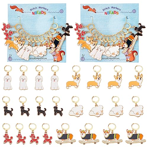 nbeads 24 Stück Hund Stich Marker, Emaille-Legierung Häkeln Charms Removable Locking Für Stricken Weben Nähen Zubehör Quilten Handmade Schmuck nbeads 24 Stück Hund Stich Marker, Emaille-Legierung Häkeln Charms Removable Locking Für Stricken Weben Nähen Zubehör Quilten Handmade Schmuck von nbeads