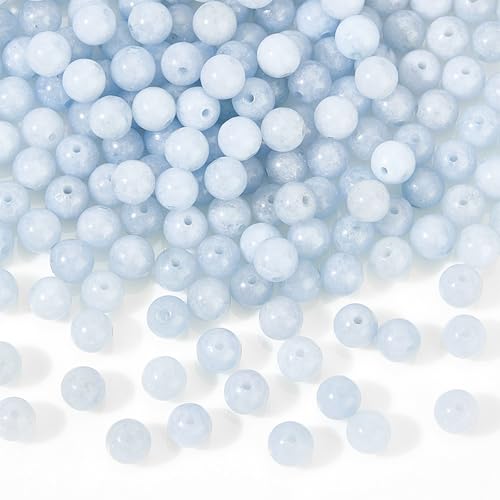NBEADS 3 Stränge Ca. 180 Stück Natürliche Chalcedon Perlen Stränge, 6mm Blauer Runde Chalcedon Naturstein Lose Nachahmung Aquamarin Edelstein Perlen Charms Für Halskette Armband Schmuckherstellung NBEADS 3 Stränge Ca. 180 Stück Natürliche Chalcedon Perlen Stränge, 6mm Blauer Runde Chalcedon Naturstein Lose Nachahmung Aquamarin Edelstein Perlen Charms Für Halskette Armband Schmuckherstellung von nbeads
