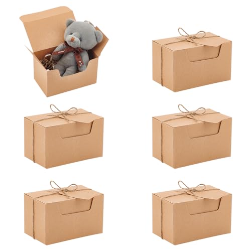 nbeads 30 Pack Kraft Geschenkboxen 14×6,1×6cm, Geschenkpapier Boxen Für Hochzeitsdekoration, Baby Shower, Süßigkeiten Verpackung und Geburtstagsfeierversorgungen von nbeads