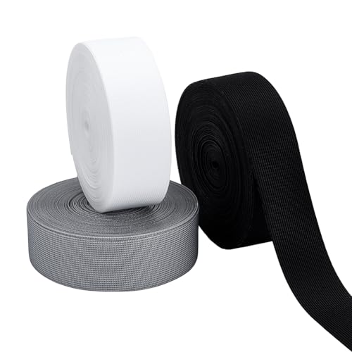 nbeads 30m 3 Farben Saumband zum Aufbügeln, 2cm Mesh-Stoffstreifen-Folie Aufbügelbares Nahtabdichtungstuch für DIY Fix Stoff Hosen Kleidung Vorhänge von nbeads