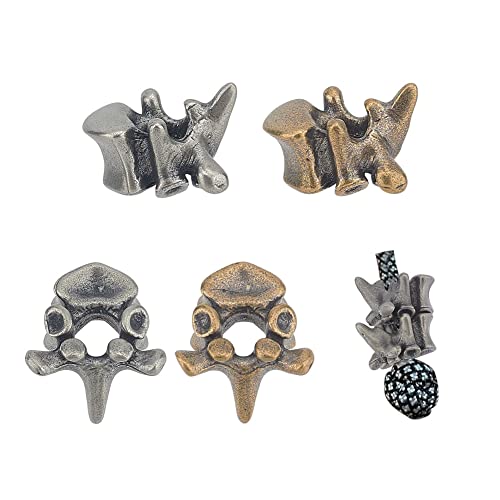 nbeads 4 Stück Wirbelförmige Perlen, Antike Goldene Und Antike Silberne Wirbelsäulen-Charms Metall-Abstandsperlen EDC-Anhänger Bronze-Charms EDC-Zubehör Für EDC-Messerschnur nbeads 4 Stück Wirbelförmige Perlen, Antike Goldene Und Antike Silberne Wirbelsäulen-Charms Metall-Abstandsperlen EDC-Anhänger Bronze-Charms EDC-Zubehör Für EDC-Messerschnur von nbeads