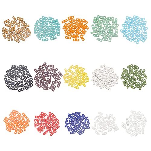 nbeads 450 Stück Halb Geschnittene Tila Perlen, 5x2mm 2-Loch Rocailles Glas Zwischenperlen Rechteck Lose Glänzend Glasträgerperlen Für DIY Handwerk Armband Halskette Schmuckherstellung, 15 Farben nbeads 450 Stück Halb Geschnittene Tila Perlen, 5x2mm 2-Loch Rocailles Glas Zwischenperlen Rechteck Lose Glänzend Glasträgerperlen Für DIY Handwerk Armband Halskette Schmuckherstellung, 15 Farben von nbeads