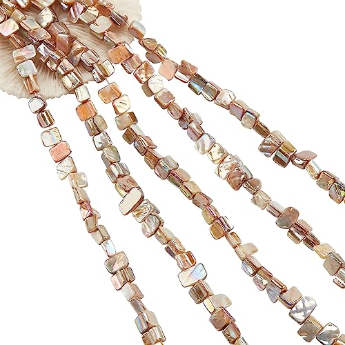 nbeads 5 Stränge Ca. 230 Stück Natürliche Süßwasser-Muschel-Perlen, Kultivierte Nuggets Shell Charms Perlen Süßwasser-Muscheln Lose Perlen für Halsketten Armbänder Schmuckherstellung, Peru nbeads 5 Stränge Ca. 230 Stück Natürliche Süßwasser-Muschel-Perlen, Kultivierte Nuggets Shell Charms Perlen Süßwasser-Muscheln Lose Perlen für Halsketten Armbänder Schmuckherstellung, Peru von nbeads