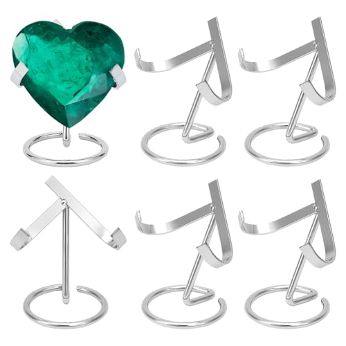 nbeads 6 Stück Eisen Kristall Display Halter, 6.2x7.9x9cm Eisen Staffelei Ständer Metall Kristall Halter for Rocks Geodes Heart Stones, Platinum nbeads 6 Stück Eisen Kristall Display Halter, 6.2x7.9x9cm Eisen Staffelei Ständer Metall Kristall Halter for Rocks Geodes Heart Stones, Platinum von nbeads