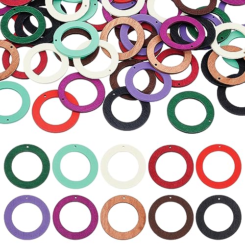 nbeads 60 Stück 10 Farben Natürliche Holzdekoration Ringe, 44mm Handgefertigte Runde Hölzerne Ohrringe Charme Gefärbte Hölzerne Ringe für Handgemachte Holz Anhänger Ohrring Handwerk, Loch: 1.8mm nbeads 60 Stück 10 Farben Natürliche Holzdekoration Ringe, 44mm Handgefertigte Runde Hölzerne Ohrringe Charme Gefärbte Hölzerne Ringe für Handgemachte Holz Anhänger Ohrring Handwerk, Loch: 1.8mm von nbeads