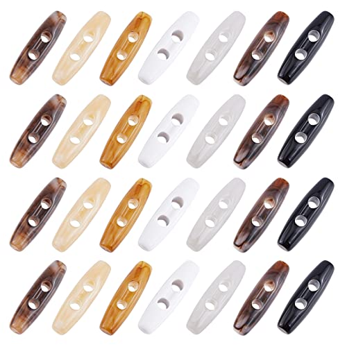 NBEADS 70 Stück 7 Farben Harz Holz Horn Knebel knöpfe, Spalten-Doppellochknöpfe Harz Knebelknöpfe Zwei Löcher Knöpfe Nähknöpfe Für DIY-Kleidung Nähzubehör, 3.9x1.1x1 cm NBEADS 70 Stück 7 Farben Harz Holz Horn Knebel knöpfe, Spalten-Doppellochknöpfe Harz Knebelknöpfe Zwei Löcher Knöpfe Nähknöpfe Für DIY-Kleidung Nähzubehör, 3.9x1.1x1 cm von nbeads