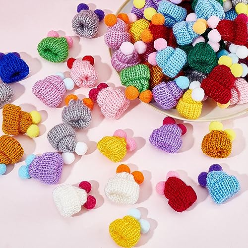 nbeads 72 Stück 12 Farben Gestrickte Wolle Mini Hut, Häkelmütze Cute Pet Ornament Zubehör mit Double Pom Pom Ball für Schmuckherstellung DIY Weihnachten Home Decor Craft Art nbeads 72 Stück 12 Farben Gestrickte Wolle Mini Hut, Häkelmütze Cute Pet Ornament Zubehör mit Double Pom Pom Ball für Schmuckherstellung DIY Weihnachten Home Decor Craft Art von nbeads
