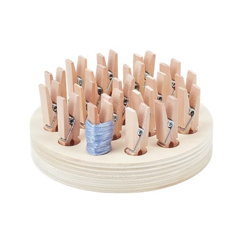 nbeads Holz Stickerei Floss Organizer, 19 Slot Floss Organizer Fadenhalter mit 20 Stück Klammern Klammern Rundes Spulenregal für Cord Wire Thread Lagerung Nähen Kreuzstich Zubehör, 10 cm nbeads Holz Stickerei Floss Organizer, 19 Slot Floss Organizer Fadenhalter mit 20 Stück Klammern Klammern Rundes Spulenregal für Cord Wire Thread Lagerung Nähen Kreuzstich Zubehör, 10 cm von nbeads