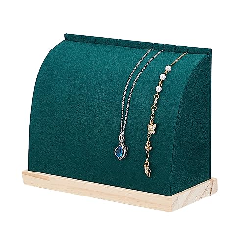 nbeads Samt-Schmuck-Display-Ständer, Holz Halskette Armband Vitrine Kette Anhänger Storage Holder für Heim Einzelhandel Messe Ausstellung dunkel schiefergrau nbeads Samt-Schmuck-Display-Ständer, Holz Halskette Armband Vitrine Kette Anhänger Storage Holder für Heim Einzelhandel Messe Ausstellung dunkel schiefergrau von nbeads