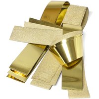 Papierstreifen glänzend "Glitter, gold", 50mm von Gold