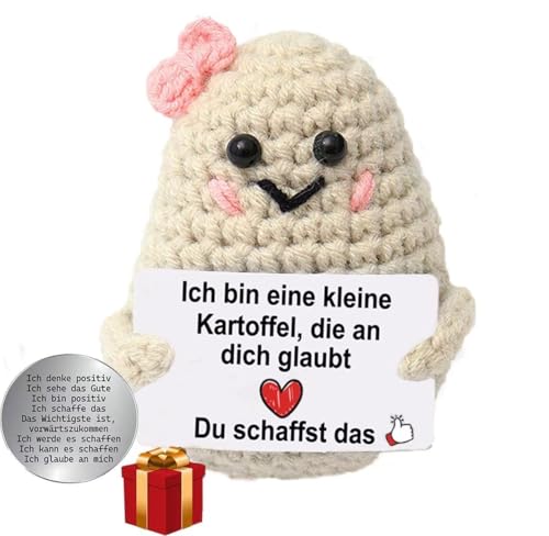 nedit Positive Kartoffel - Kreative Strickwolle Kartoffel Puppe und Kleine Umarmung Glücksbringer - Mutmacher Geschenk - Deutsch nedit Positive Kartoffel - Kreative Strickwolle Kartoffel Puppe und Kleine Umarmung Glücksbringer - Mutmacher Geschenk - Deutsch von nedit