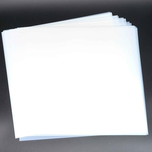 Mylar-Schablonen, blanko, 30,5 x 30,5 cm, milchig, durchscheinend, PET-Blanko-Schablonen, Vorlagenmaterial für Schneidemaschinen, Laserschneiden, lebensmittelechter Kunststoff, 40 Stück Mylar-Schablonen, blanko, 30,5 x 30,5 cm, milchig, durchscheinend, PET-Blanko-Schablonen, Vorlagenmaterial für Schneidemaschinen, Laserschneiden, lebensmittelechter Kunststoff, 40 Stück von neglex