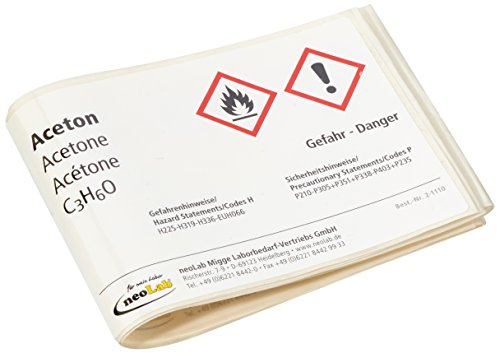 neoLab 2-1110 Flaschen-Etiketten Aceton (10-er Pack) von neoLab