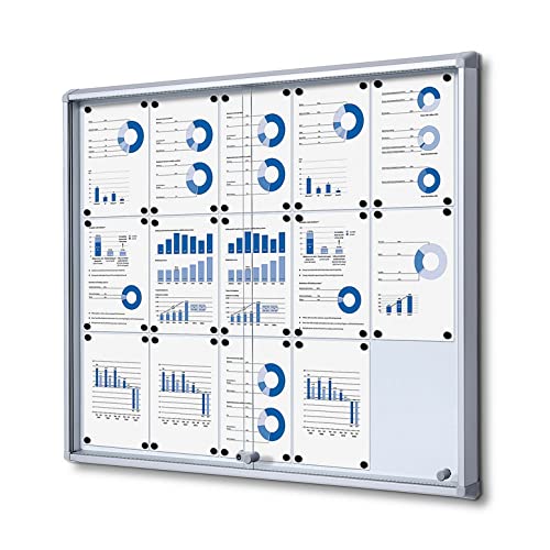 Schaukasten Schiebetür 15x A4 Innen | ESG Sicherheitsglas, B1 Brandschutz, Sicherheitsecken | silber, magnetische Rückwand, abschließbar | für Schule, Kita, Behörde, Wand-Montage, Schiebetüren Schaukasten Schiebetür 15x A4 Innen | ESG Sicherheitsglas, B1 Brandschutz, Sicherheitsecken | silber, magnetische Rückwand, abschließbar | für Schule, Kita, Behörde, Wand-Montage, Schiebetüren von net-xpress