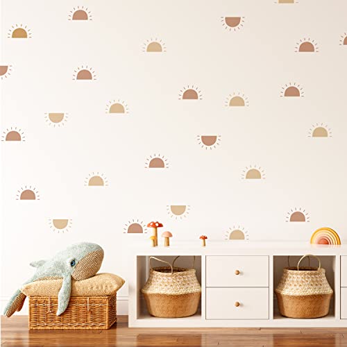 Neukids 48pcs Sonne Wandtattoo Kinder, Boho Halbe Sonne Wandsticker Kinderzimmer Babyzimmer, Wandaufkleber Wohnzimmer Schlafzimmer Flur Selbstklebend Deko Aufkleber Neukids 48pcs Sonne Wandtattoo Kinder, Boho Halbe Sonne Wandsticker Kinderzimmer Babyzimmer, Wandaufkleber Wohnzimmer Schlafzimmer Flur Selbstklebend Deko Aufkleber von neukids