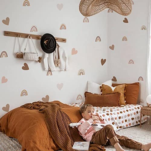 Neukids 72pcs Boho Regenbogen Herz Wandtattoo, Regenbogen Herz Wandsticker Kinder, Wohnzimmer Schlafzimmer Babyzimmer Kinderzimmer Mädchenzimmer Deko Neukids 72pcs Boho Regenbogen Herz Wandtattoo, Regenbogen Herz Wandsticker Kinder, Wohnzimmer Schlafzimmer Babyzimmer Kinderzimmer Mädchenzimmer Deko von neukids