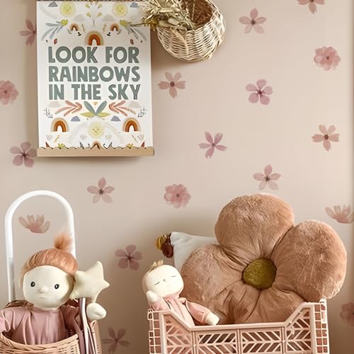 Neukids Boho Aquarell Rosa Gänseblümchen Kinder Wandaufkleber-48 Stück,Mädchen Wandtattoo Kinderzimmer Aufkleber für Kinder Schlafzimmer Wohnzimmer Kindergarten Fenster Wanddekoration Neukids Boho Aquarell Rosa Gänseblümchen Kinder Wandaufkleber-48 Stück,Mädchen Wandtattoo Kinderzimmer Aufkleber für Kinder Schlafzimmer Wohnzimmer Kindergarten Fenster Wanddekoration von neukids